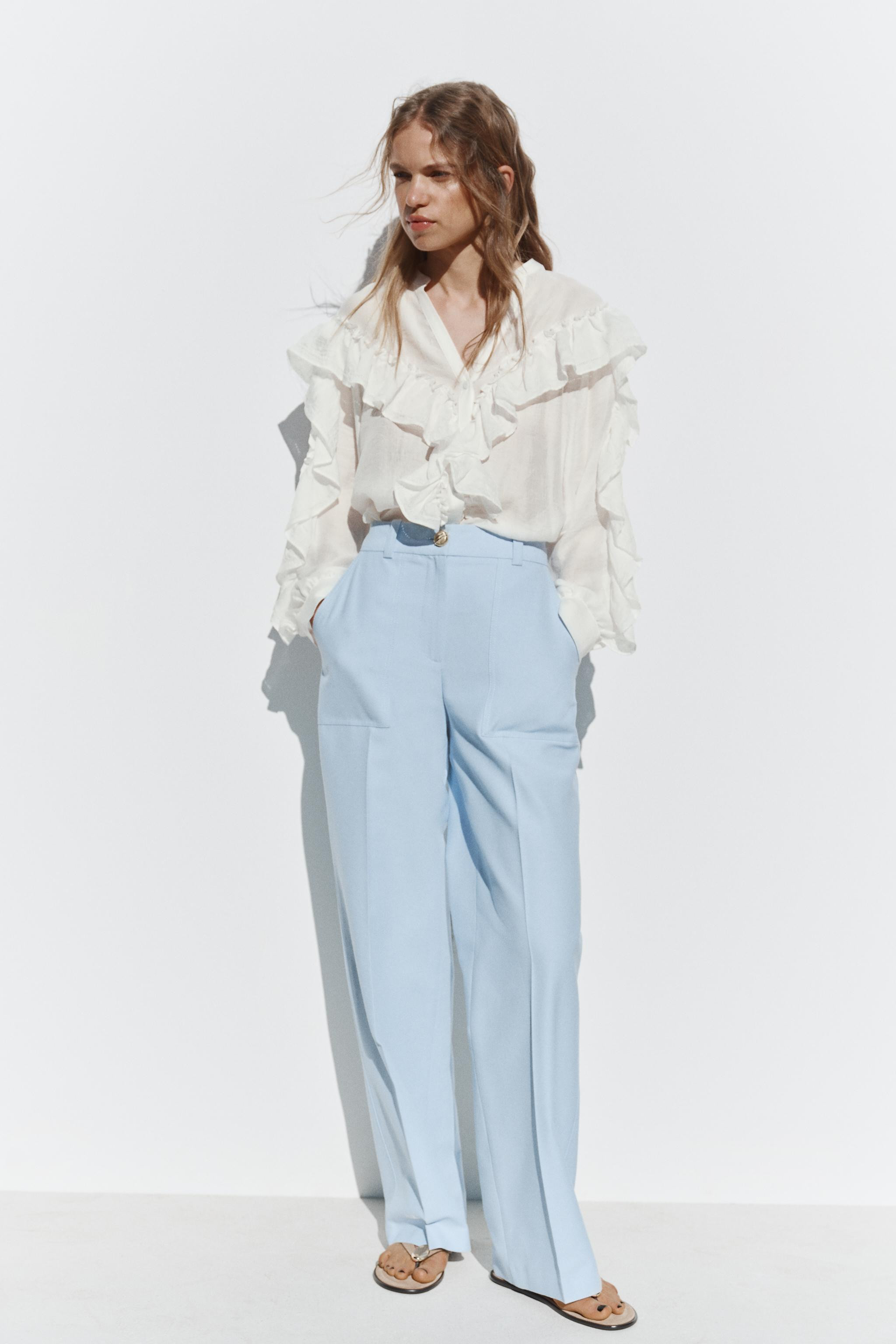 RUFFLED LACE BLOUSE | Zara US