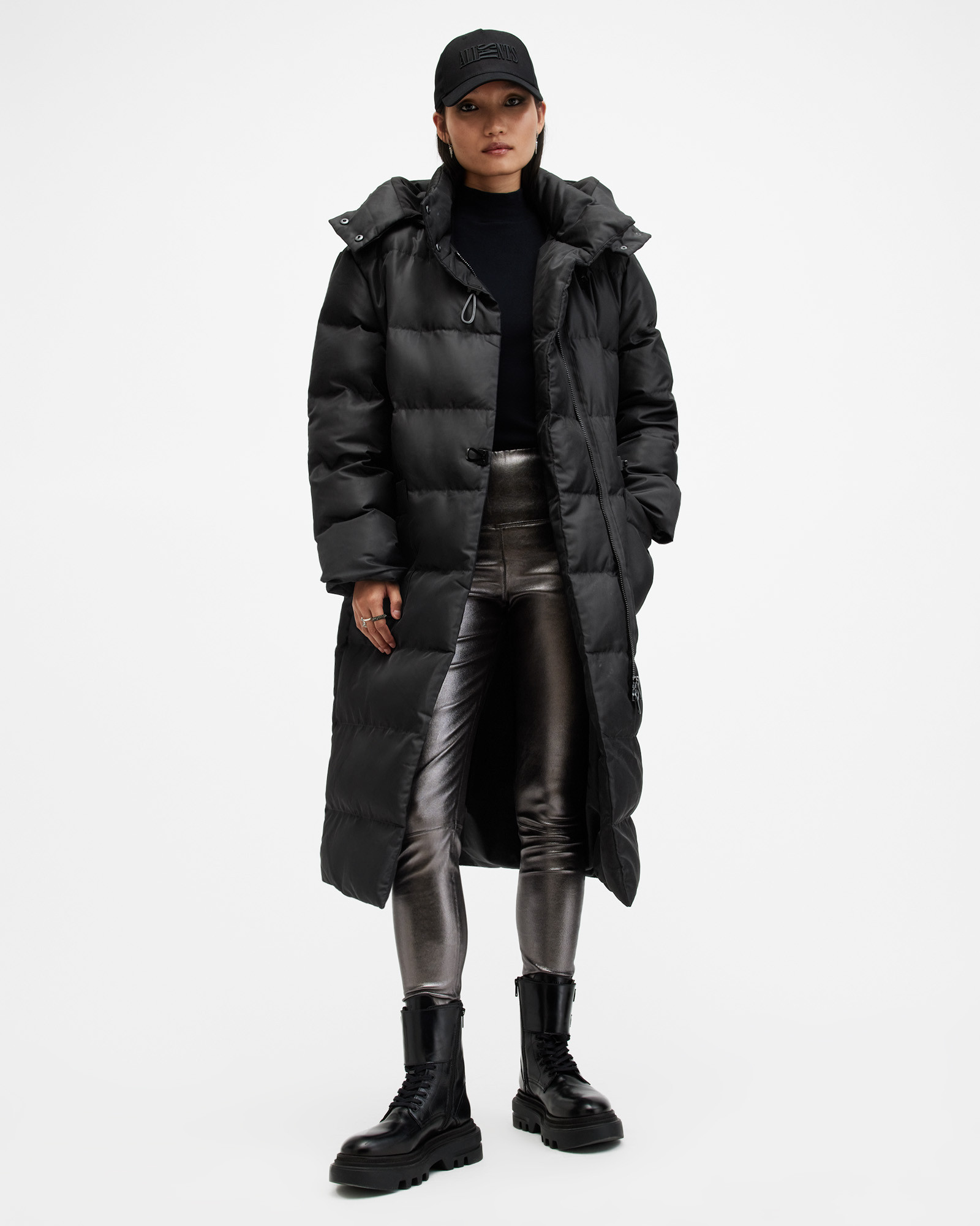 Allana Funnel Neck Recycled Puffer Jacket | AllSaints UK