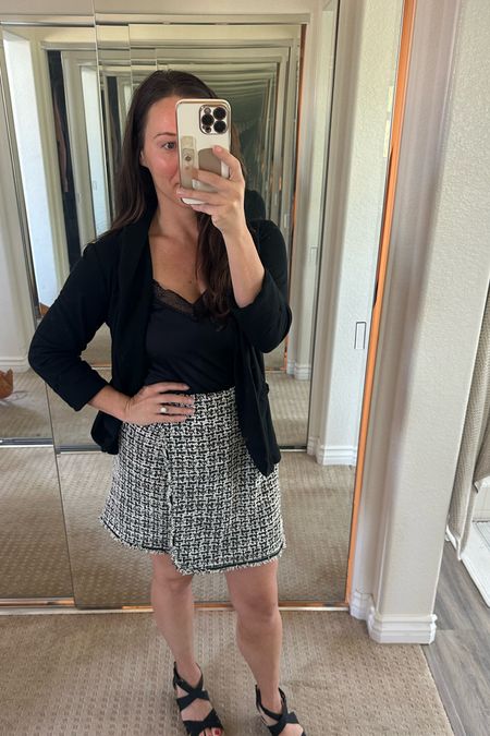 The perfect tweed alternative skirt! Great for date nights or at the office and currently only $27!

#LTKfindsunder50 #LTKstyletip #LTKSale