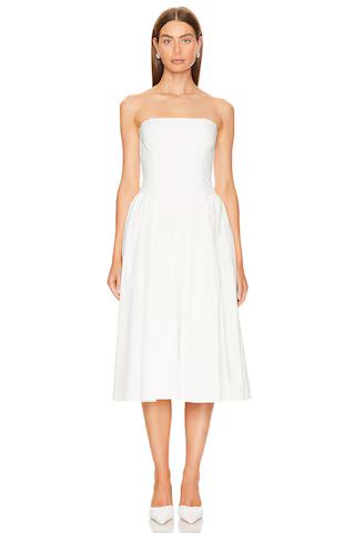 Amanda Uprichard Strapless Holland Dress in White from Revolve.com | Revolve Clothing (Global)