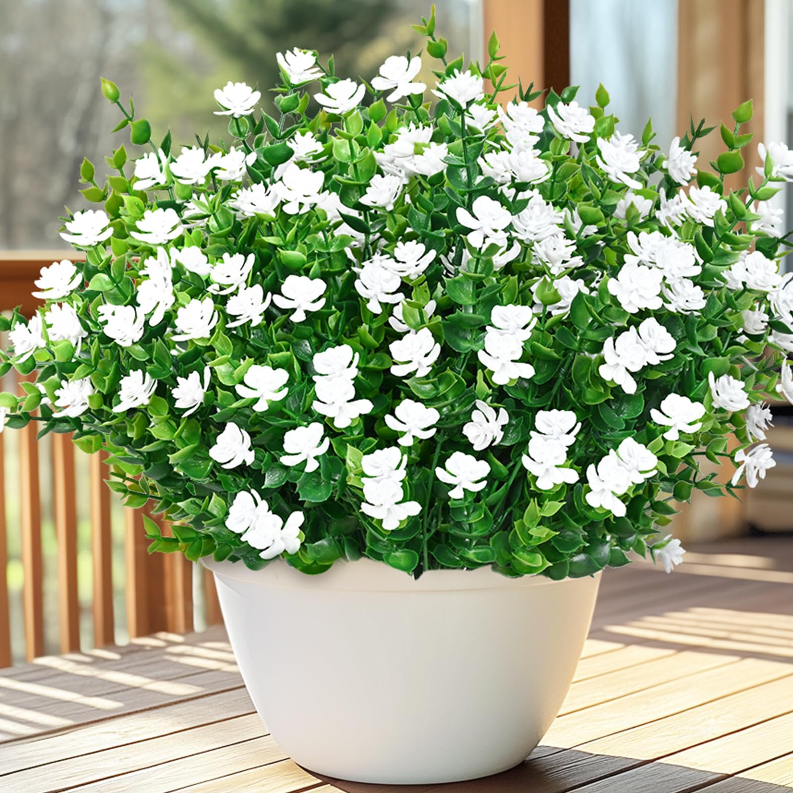 Yastouay 14 Bundles Artificial Flowers for Outdoors, Fake Outdoor Flowers UV Resistant, Faux Plas... | Amazon (US)