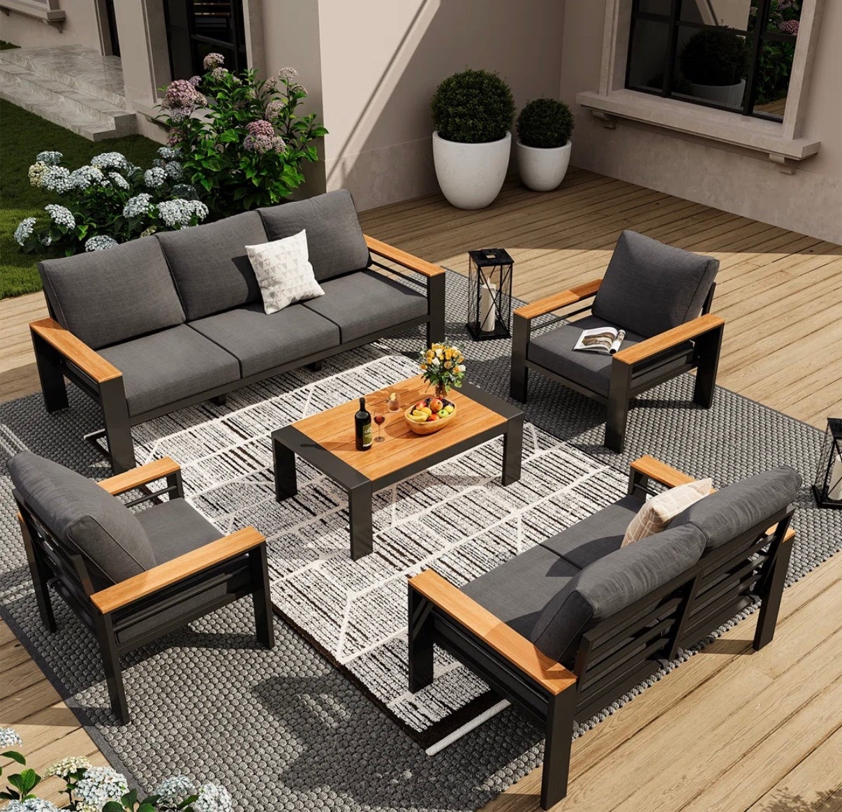 Love this modern patio set from Wayfair! 
Patio, furniture, outdoor, home, family 

#LTKHome #LTKSeasonal #LTKSpringSale