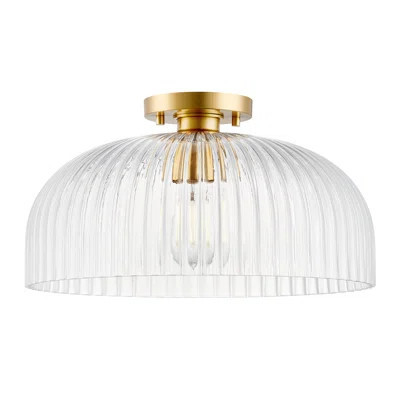 Whistler Hazel 1-Light Ceiling Light in Natural Brass | Wayfair North America