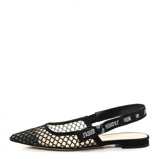 CHRISTIAN DIOR

Resille Suede J'adior Slingback Ballet Flats 37 Black | Fashionphile