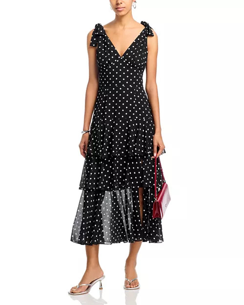 Hampton Tiered Polka-dot Midi Dress | Bloomingdale's (US)