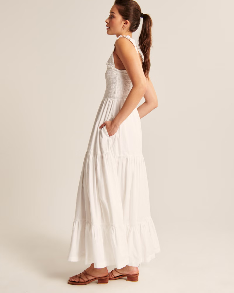 Smocked Bodice Easy Maxi Dress | Abercrombie & Fitch (US)
