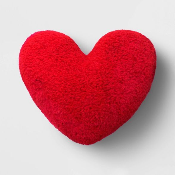 Sherpa Valentine’s Day Heart Pillow - Spritz™ | Target