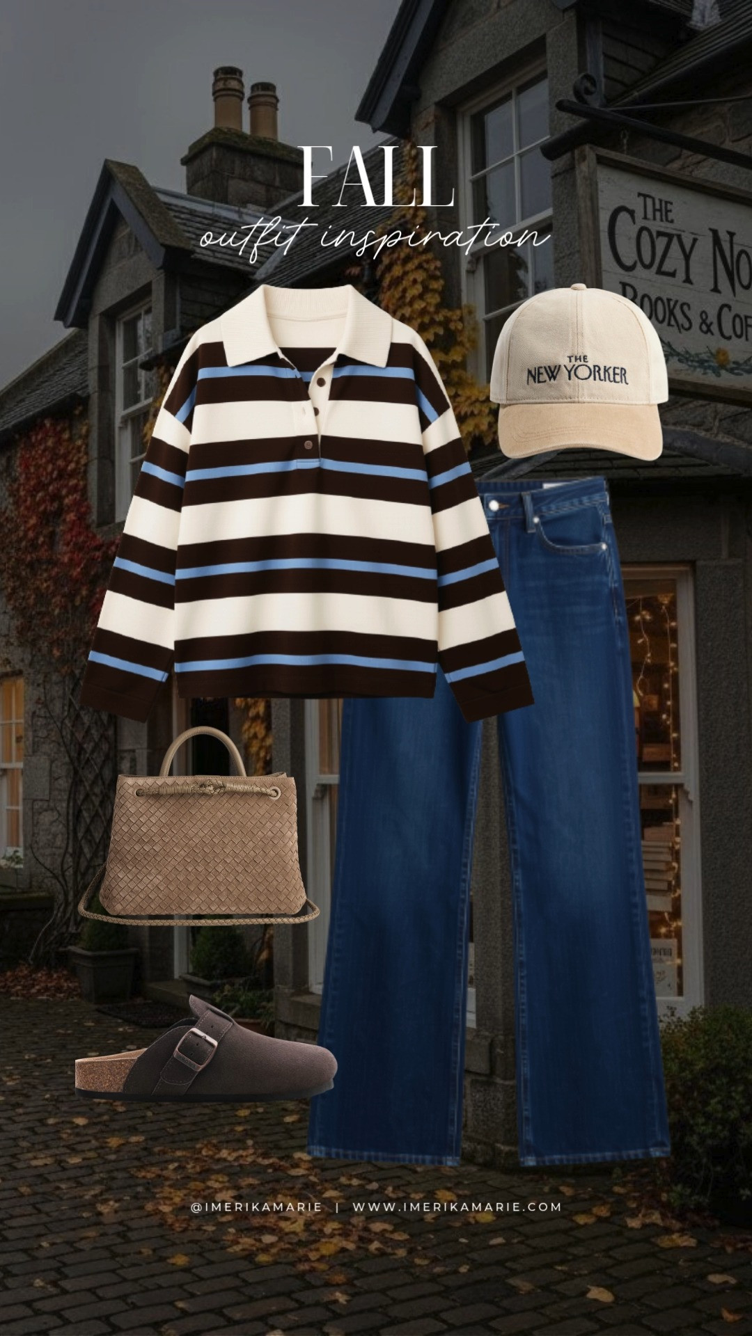 Fall Outfit 🍂 

Outfit Details: 
- @Quince Cotton Cashmere Rugby Polo Sweater
- Quince Bella Stretch Wide Leg Jeans in Midnight Blue 
- Quince Romy Suede Handwoven Satchel in Pebble 
- H&M New Yorker Hat
- @Fitory Breathe Clogs in Mocha 

fall fashion, fall outfits, fall outfit ideas, fall fashion trends, fall outfit inspo, fall fashion inspo, fall outfits for women, cute fall outfits, fall wardrobe, fall capsule wardrobe 

 #LTKootd #LTKSeasonal #LTKPetite