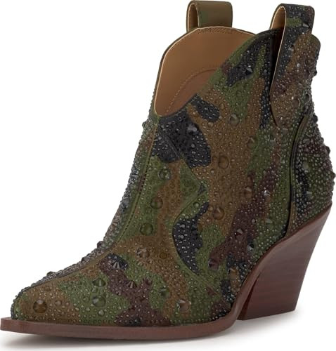 Jessica Simpson Zadie Western Bootie, Forest Camo, 6 | Amazon (US)