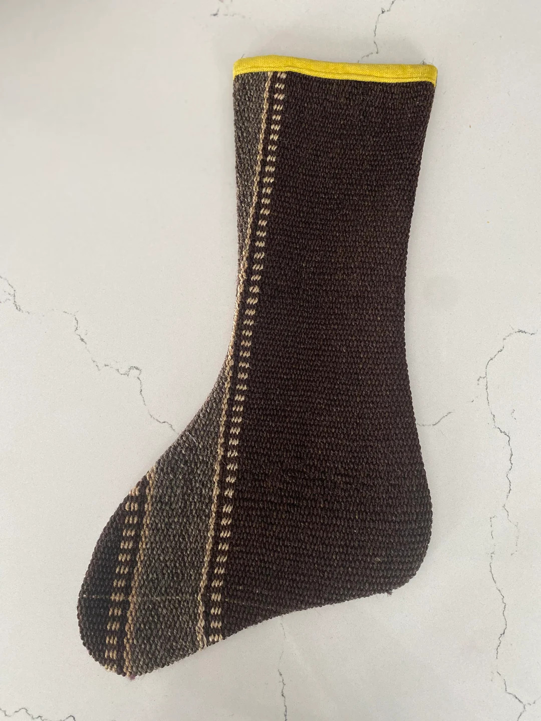 Vintage Turkish Rug Christmas Stocking • Brown Stripe • Christmas Decor • Christmas Gift | Etsy (US)