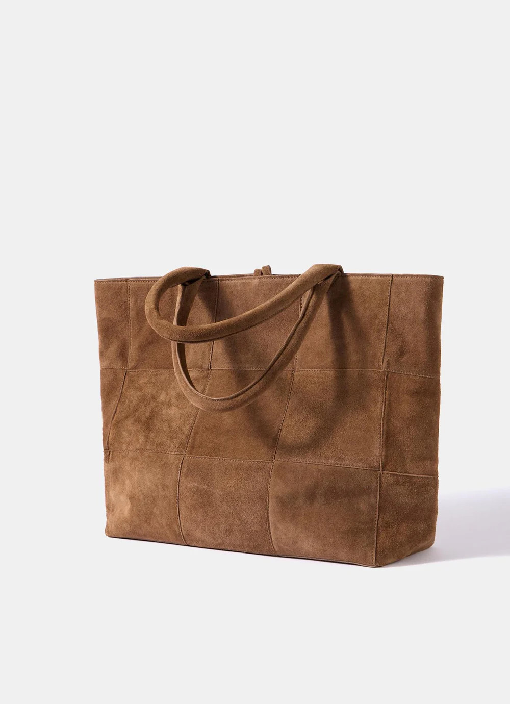 Mia Tan Suede Woven Tote Bag | Mint Velvet