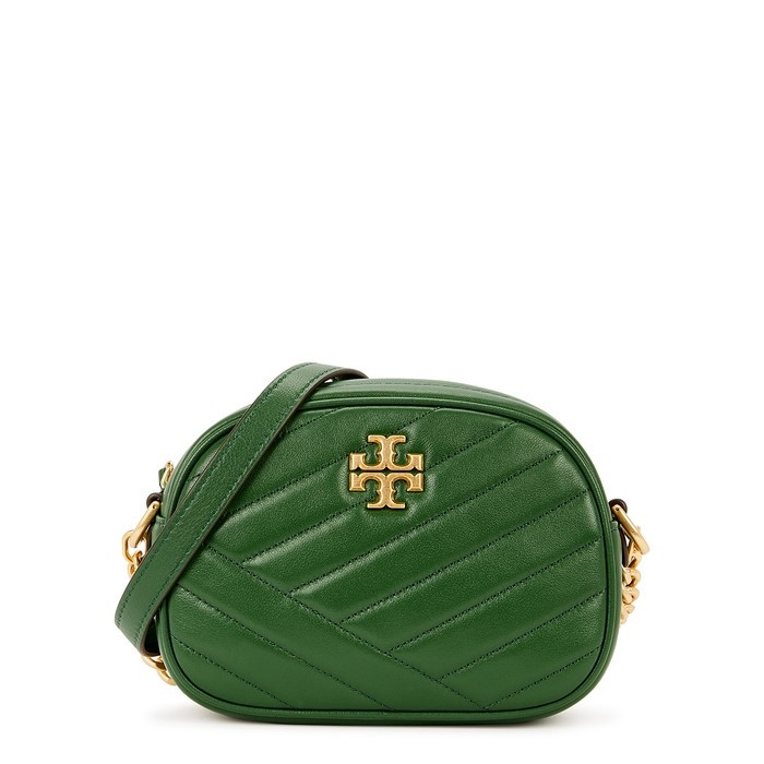 Tory Burch Kira Green Quilted Leather Cross-body Bag | Harvey Nichols (Global)
