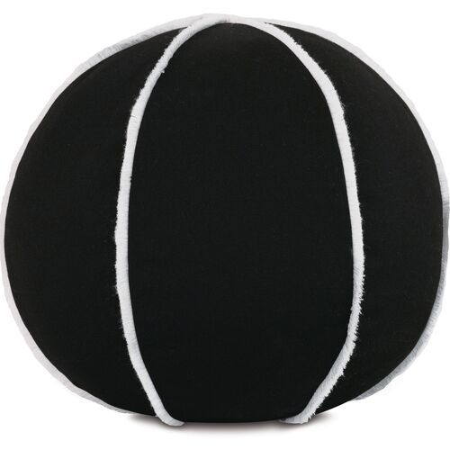 Lilo 12" Outdoor Ball Pillow, Black/White | One Kings Lane