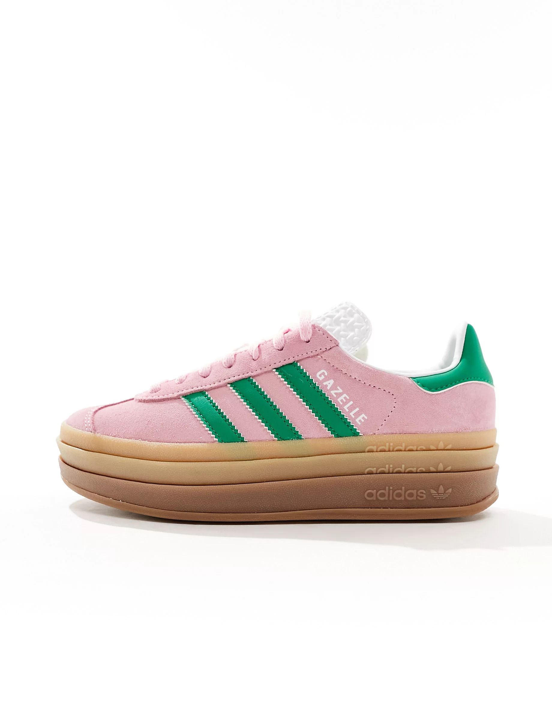 adidas Originals Gazelle Bold trainers in pastel pink and green | ASOS (Global)