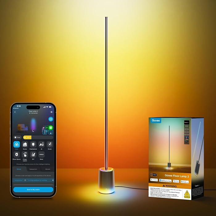Govee Floor Lamp 3 with Luminblend+ Technology, 2100lm Standing Lamp, Work with Matter,1000K-1000... | Amazon (US)