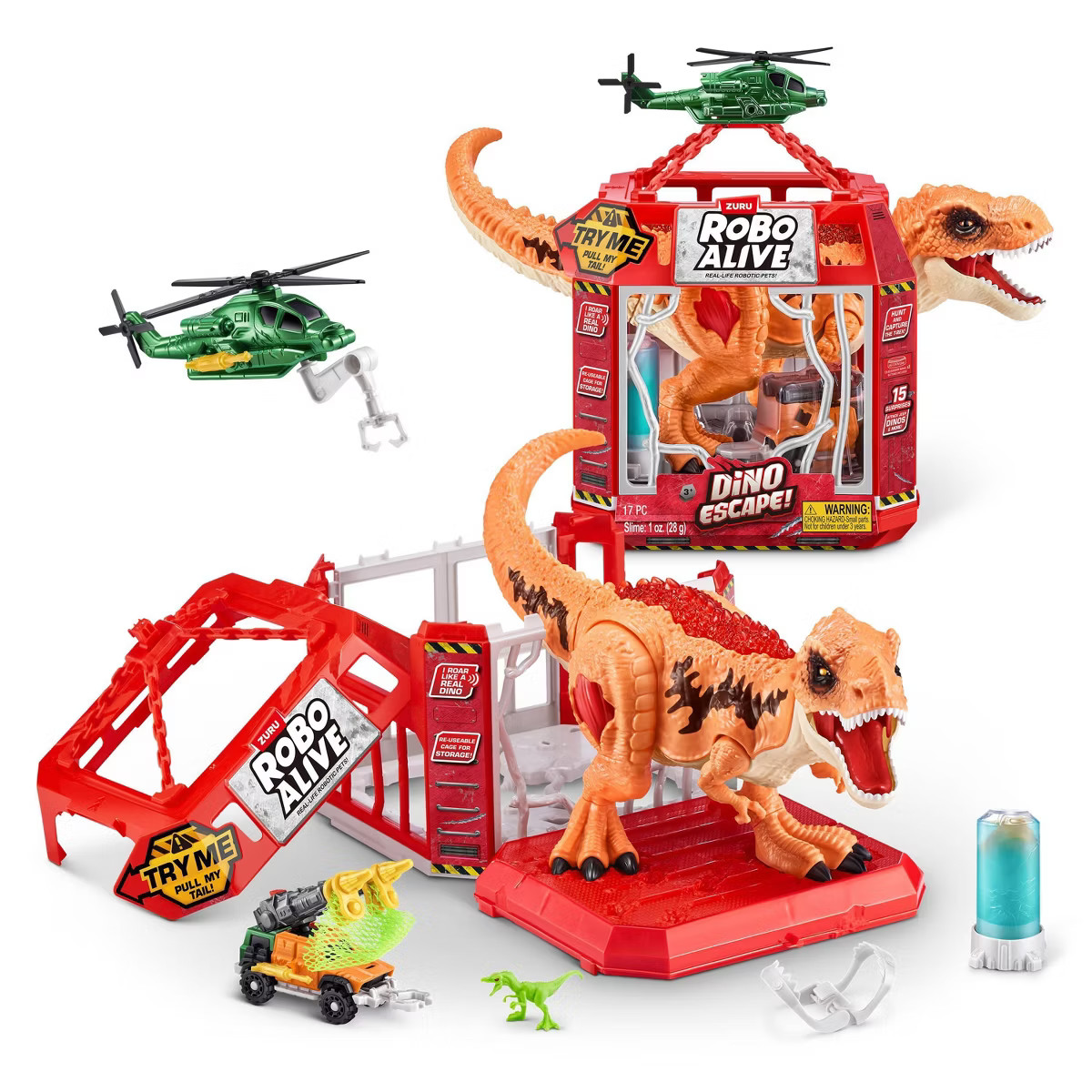 Robo Alive Dino Escape: Dinosaur Figure Playset with 6 Pieces, Educational Focus on Animals | Target