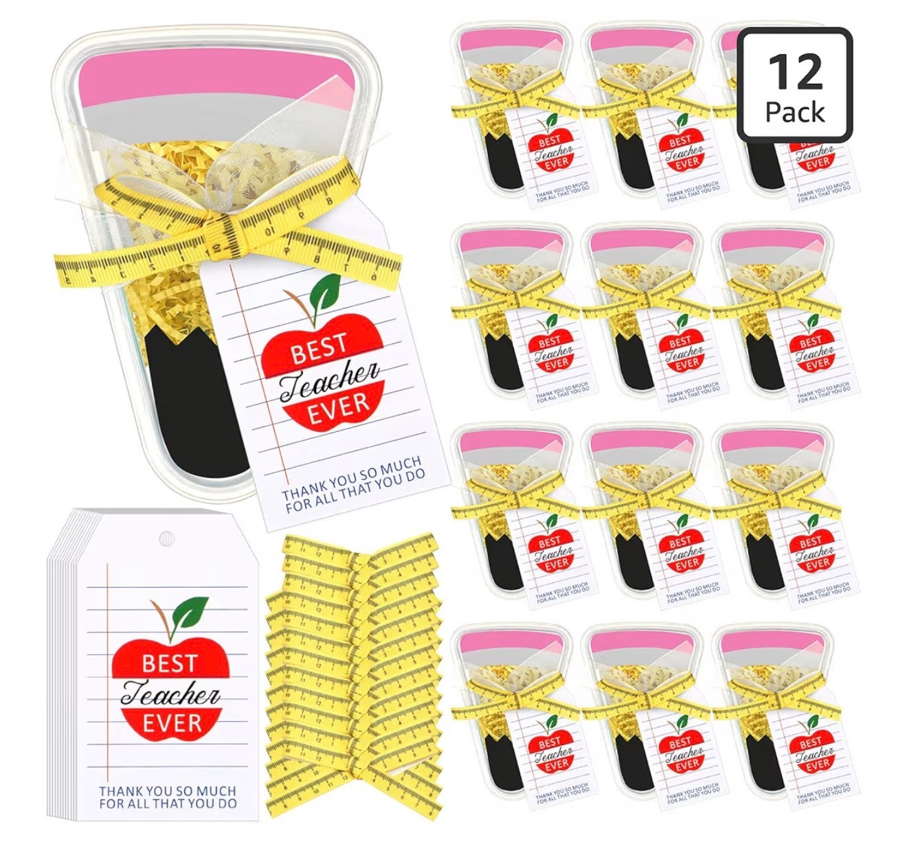 The cutest set of containers and tags for teachers appreciation gifts!!! ❤️❤️