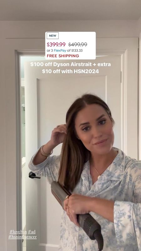 @dysonbeauty Airstrait on sale at @hsn today + free shipping! Dries & straightens at the same time with ZERO heat damage & no hot plates. Very convenient and combines two steps in one to give you soft, sleek, and shiny straight hair! #ad #lovehsn #hsninfluencer 

#LTKBeauty #LTKSaleAlert #LTKStyleTip
