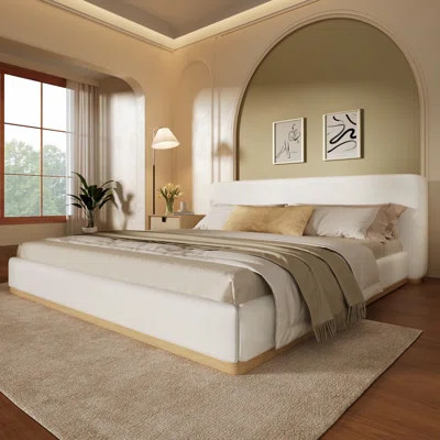 Soft and comfortable upholstered bed. Luxurious and cozy bedroom centerpiece, | Wayfair North America