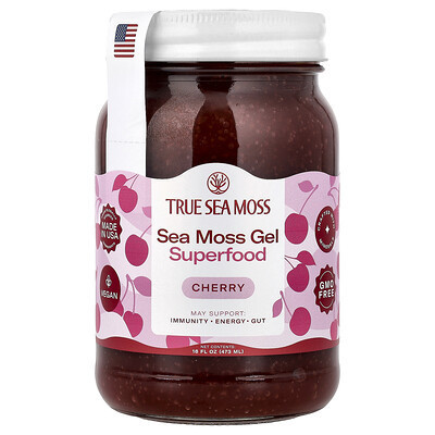 True Sea Moss, Sea Moss Gel Superfood, Cherry, 16 fl oz (473 ml) | iHerb