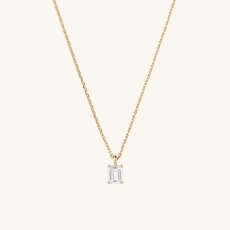 Emerald Cut Topaz Necklace - £98 | Mejuri (Global)