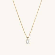 Emerald Cut Topaz Necklace | Mejuri (Global)