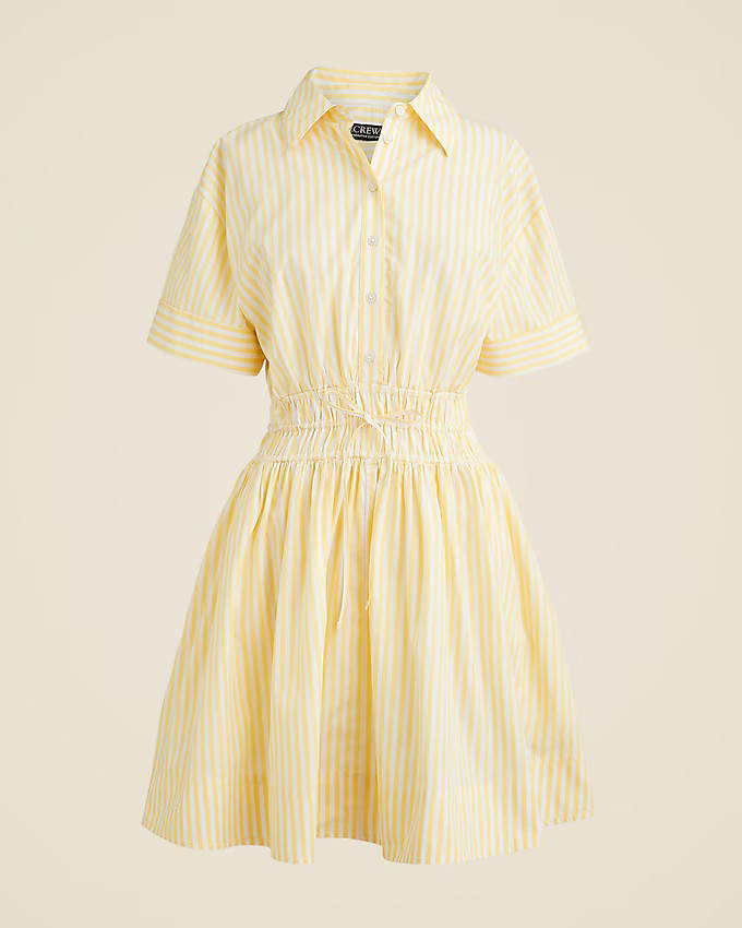 Elena mini shirtdress in striped cotton poplin | J. Crew US