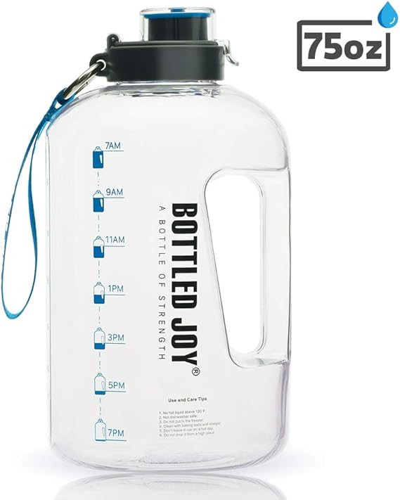 BOTTLED JOY 2.2L Water Bottle, BPA Free 75oz Large Water Bottle Hydration with Motivational Time ... | Amazon (US)