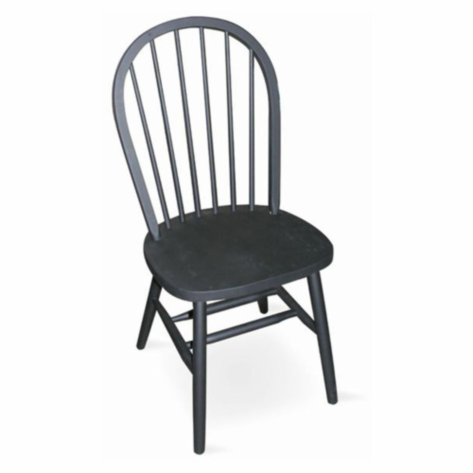 International Concepts Estill Windsor High Spindle Back Dining Chair with Plain Legs Black | Hayneedle
