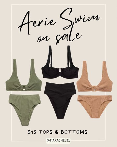 Aerie swim on sale! Mix and match $15 bikini tops and bottoms + get free shipping with code “FREESWIMSHIP” 

#LTKswim #LTKsalealert #LTKtravel