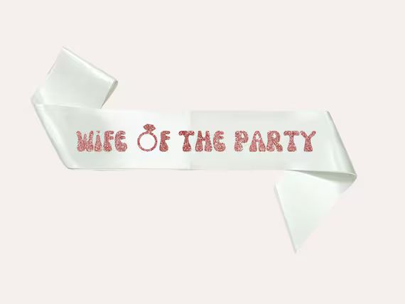 Retro Wife of the Party Sash  Retro Bachelorette Party Bach | Etsy | Etsy (US)