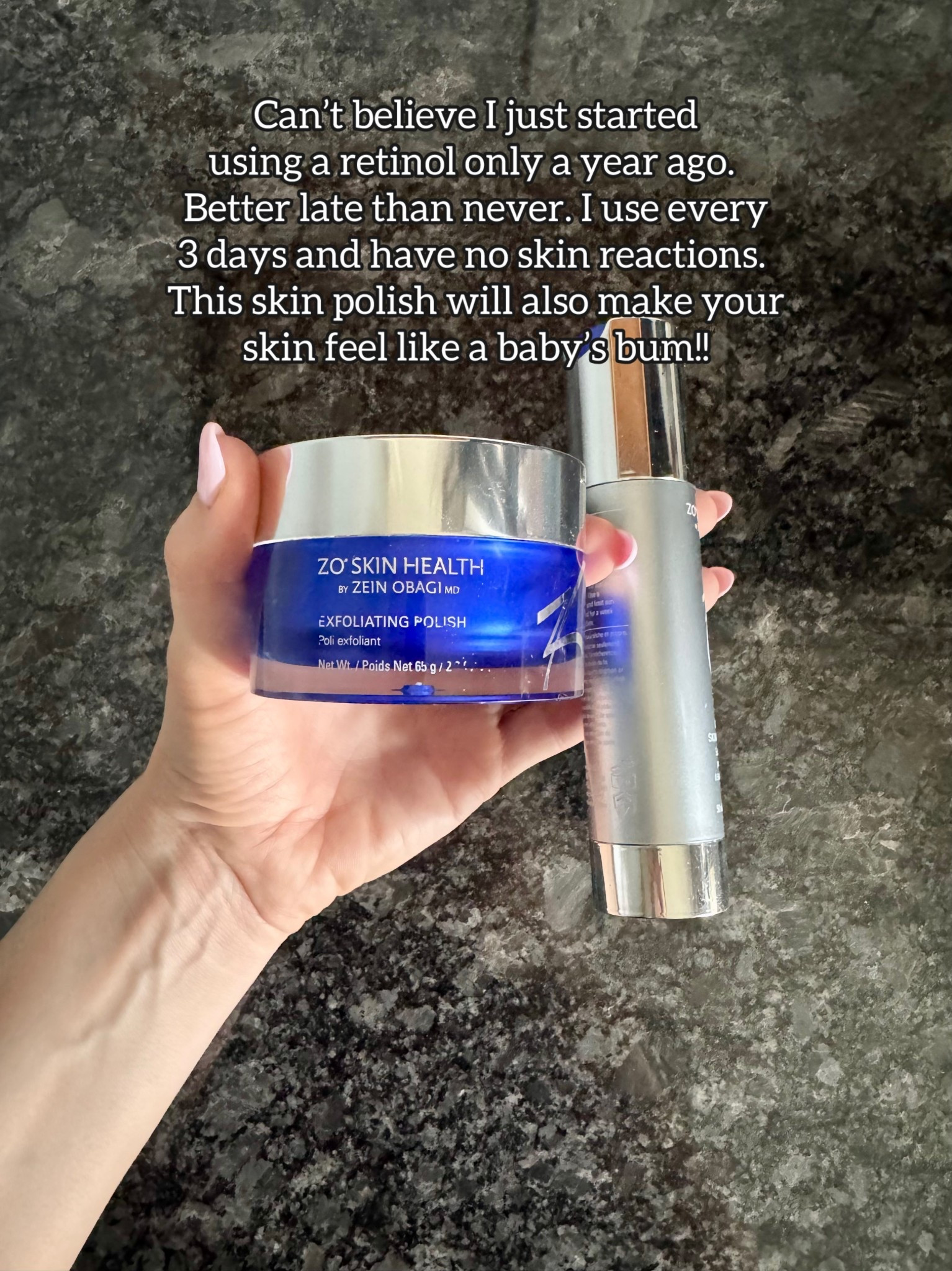 Finally incorporated a retinol into my nighttime routine. I use every 3 days as advised by my esthetician and have no adverse side effects. Also this skin polish is 🤌❤️

#LTKselfcare #LTKBeauty