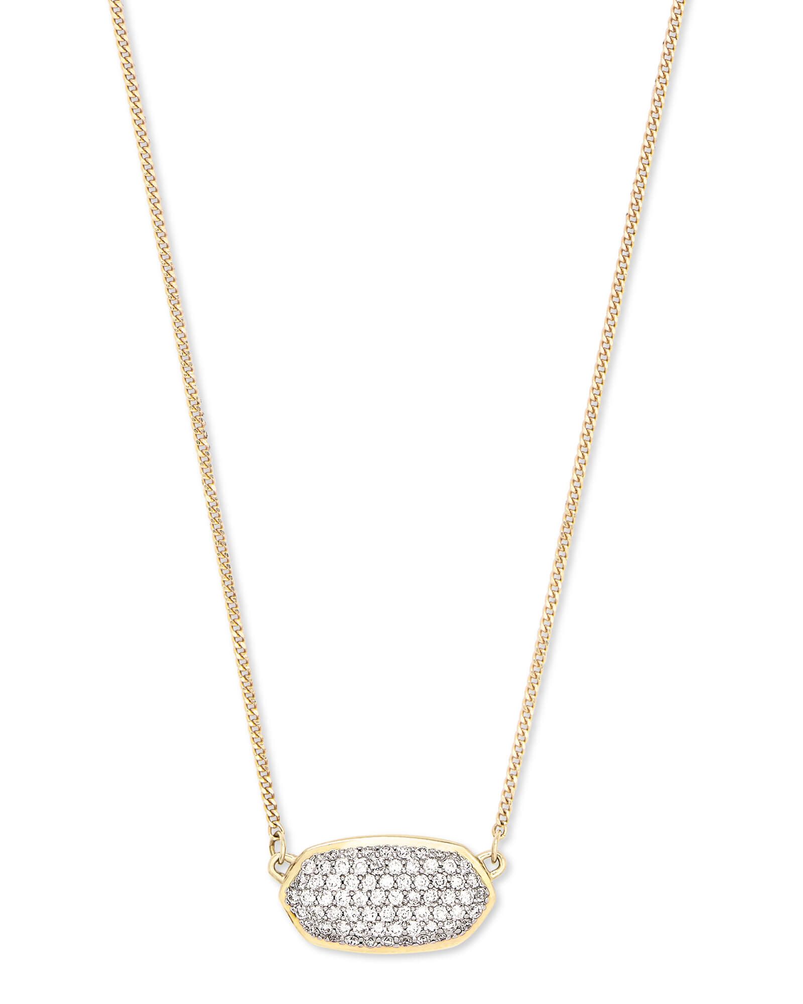 Elisa Pendant Necklace in Pave Diamond and 14k Yellow Gold | Kendra Scott