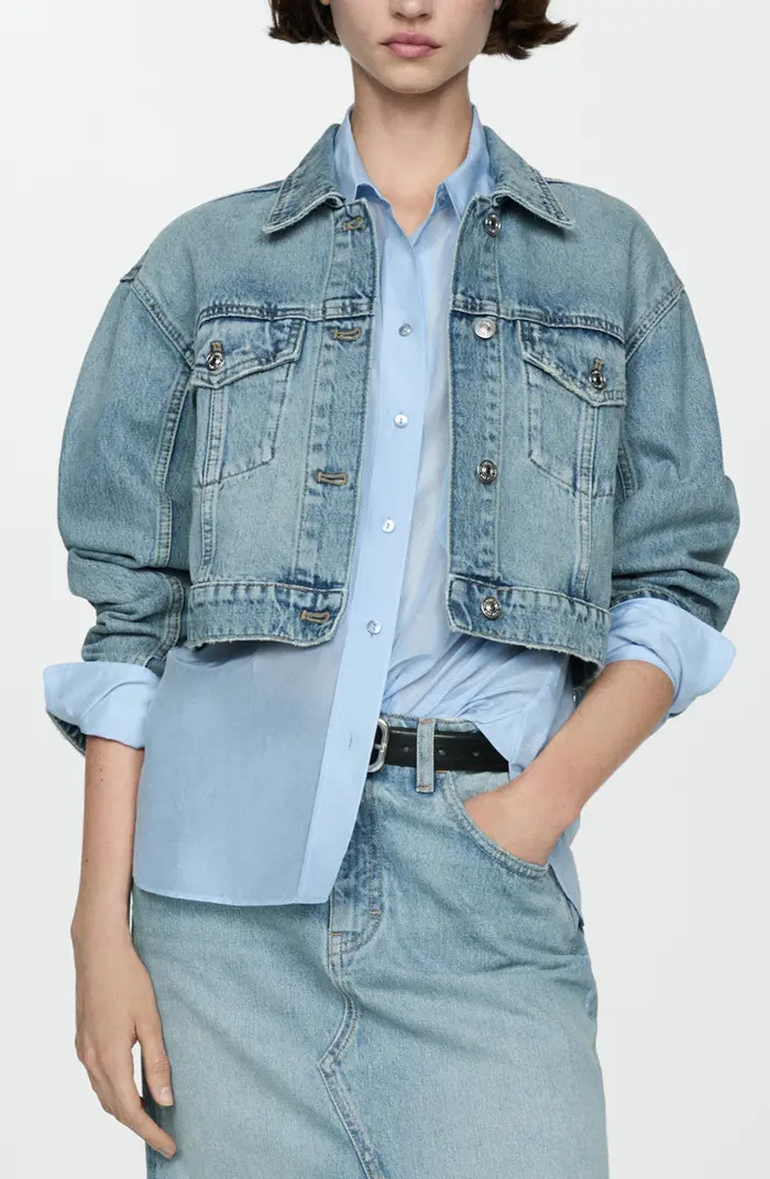 Crop Denim Trucker Jacket | Nordstrom