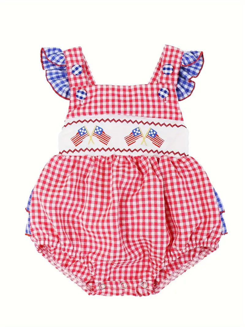 Infant's Independence Day Style Plaid Pattern Bodysuit Color - Temu | Temu Affiliate Program