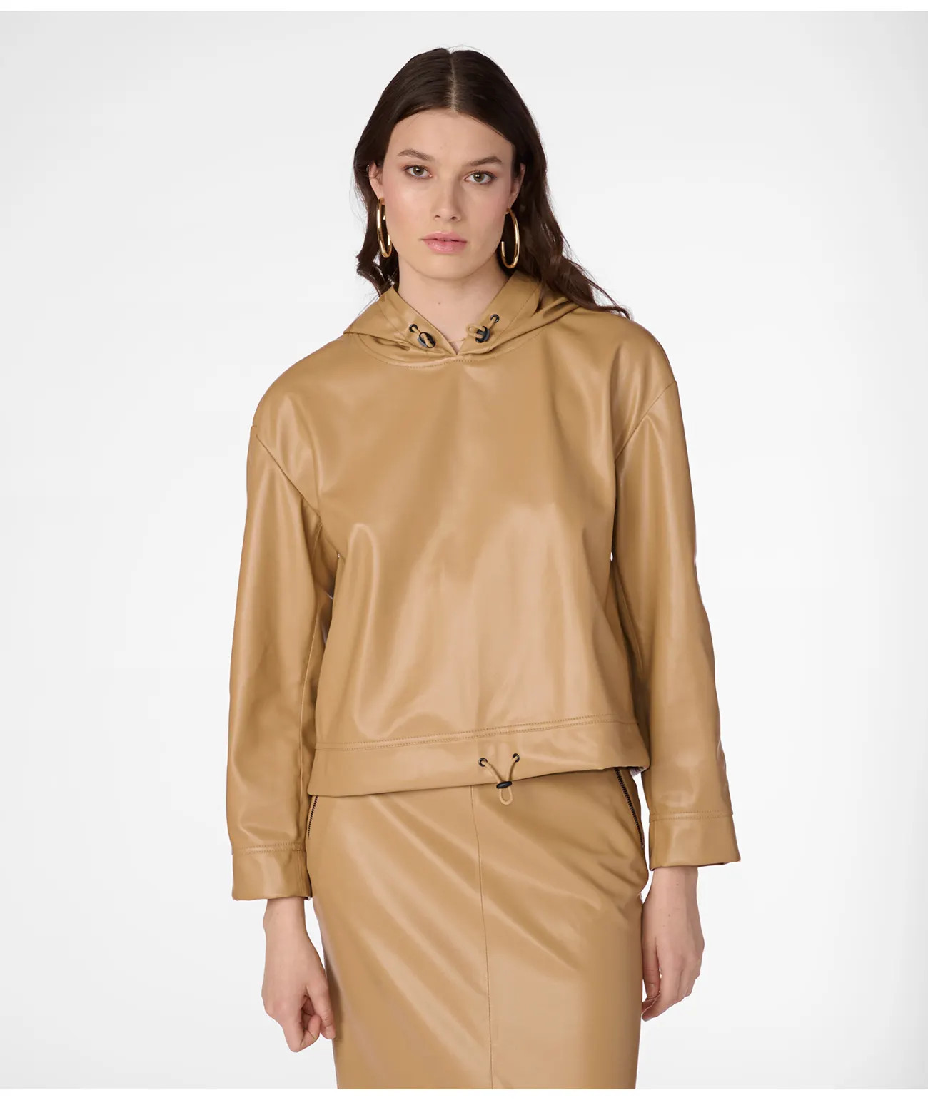 Faux Leather Hoodie | Wilsons Leather