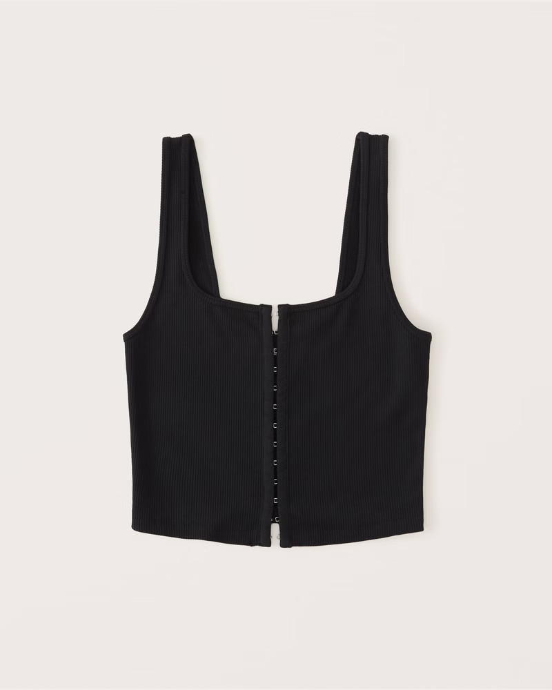 Women's Seamless Rib Fabric Hook-and-Eye Tank | Women's | Abercrombie.com | Abercrombie & Fitch (US)
