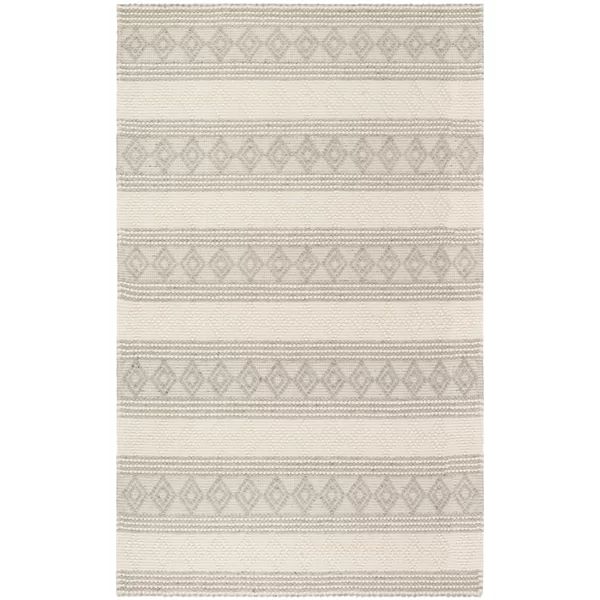 Diara Handwoven Wool/Cotton Gray/Ivory Area Rug | Wayfair North America