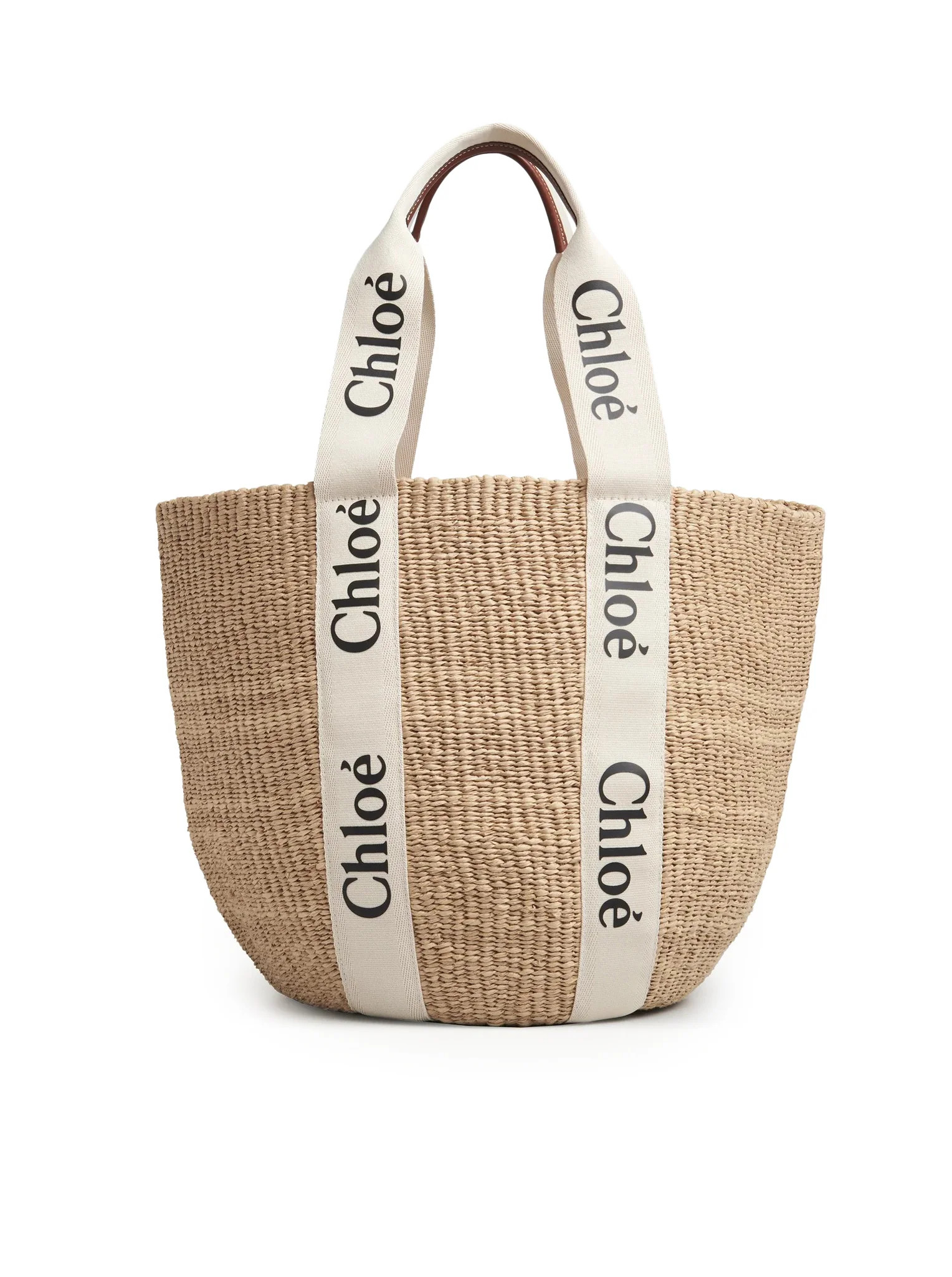 WOODY LARGE BASKET BAG IN NATURAL FIBERS - Chloe` - Woman | Suitnegozi INT