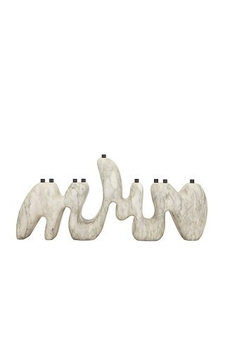 Hannah Polskin for FWRD Natural Stone Menorah in White | FWRD 