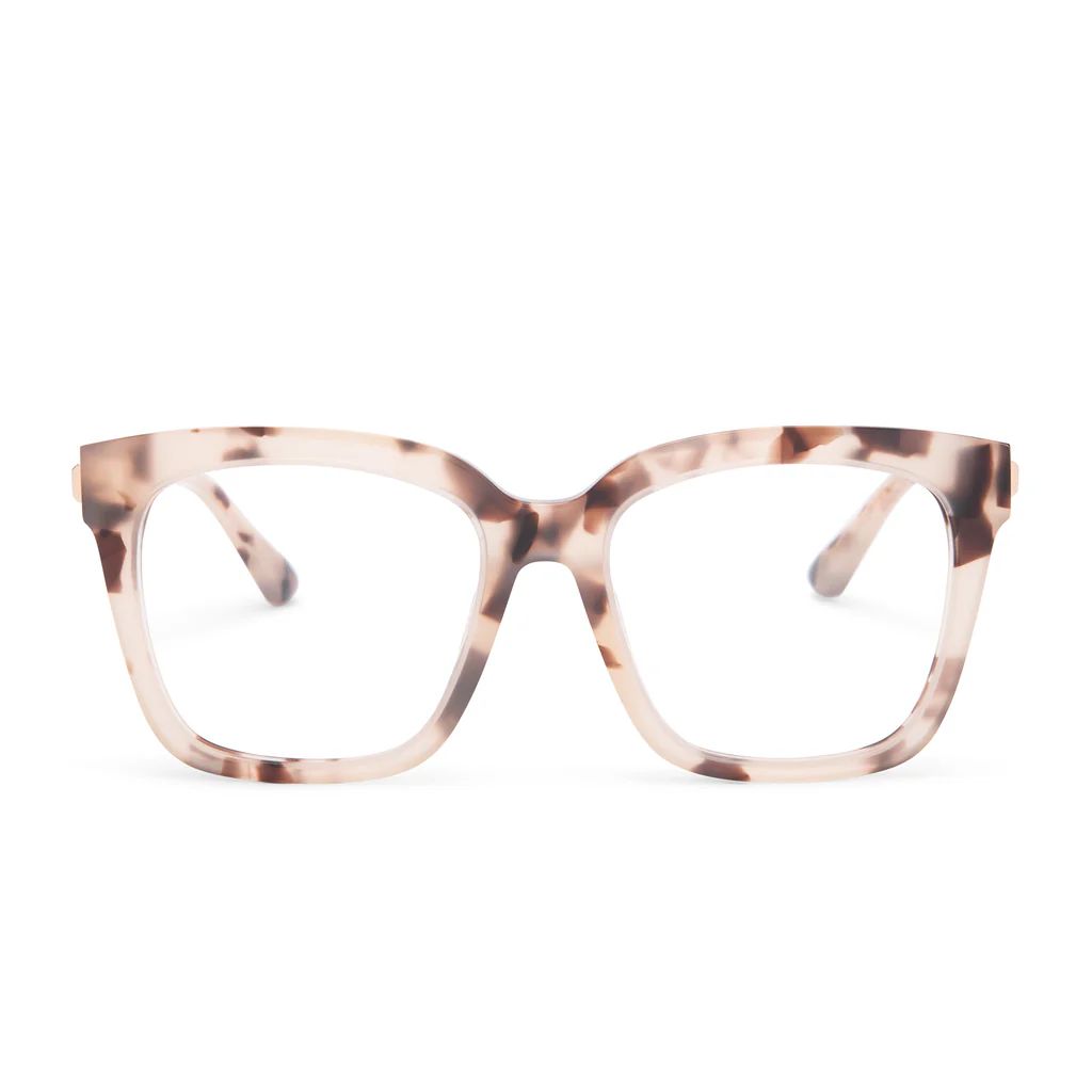 BELLA - CREAM TORTOISE + CLEAR GLASSES | DIFF Eyewear