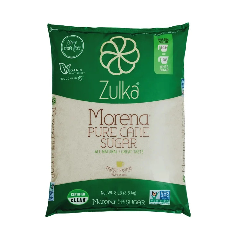 Zulka Pure Cane Sugar,  8 lb,  Vegan & Plant Based and Non GMO | Walmart (US)
