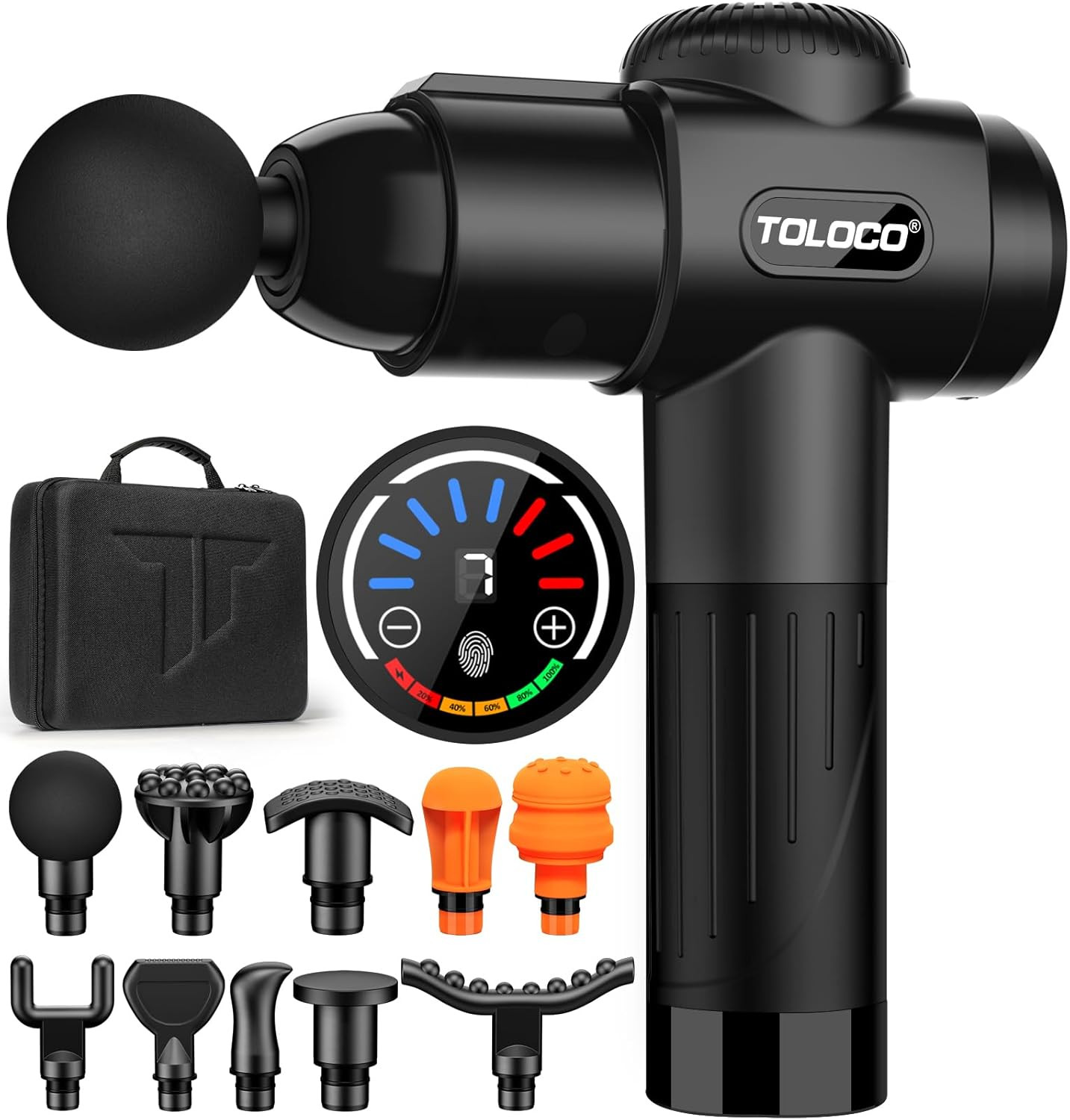 TOLOCO Massage Gun Deep Tissue, Back Massage Gun for Athletes for Pain Relief, Percussion Massage... | Amazon (US)