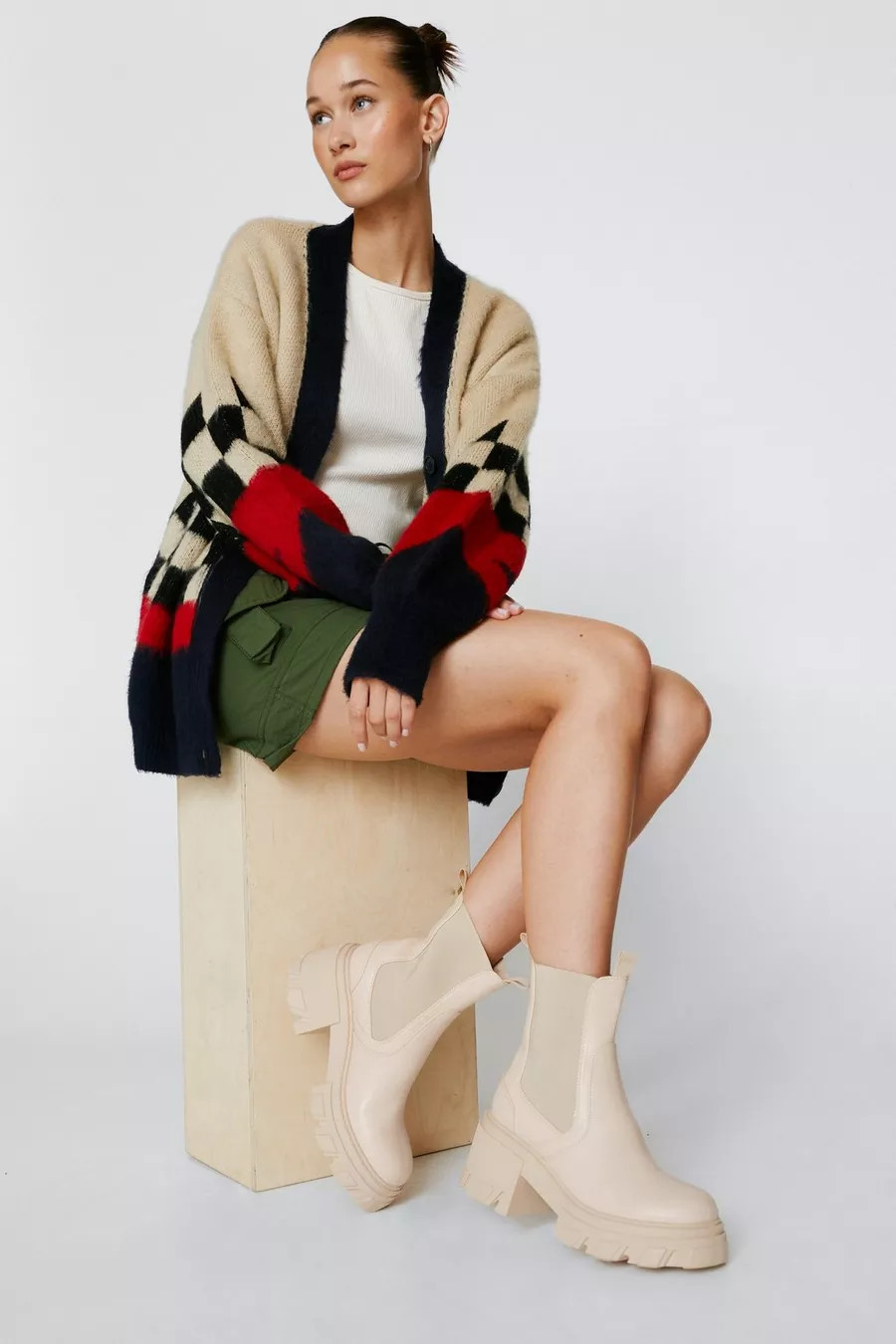 Faux Leather Chunky Chelsea Boots | Nasty Gal (US)