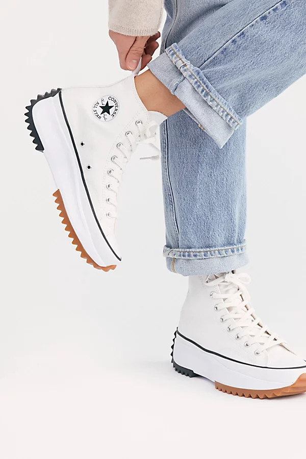 Run Star Hike Hi-Top Sneakers by Converse at Free People, White / Black / Gum, US 7.5 M | Free People (Global - UK&FR Excluded)