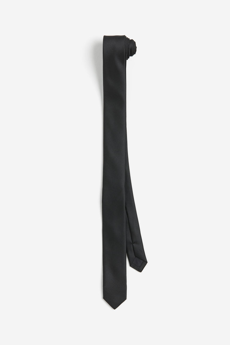H & M - Satin Tie - Black | H&M (US + CA)
