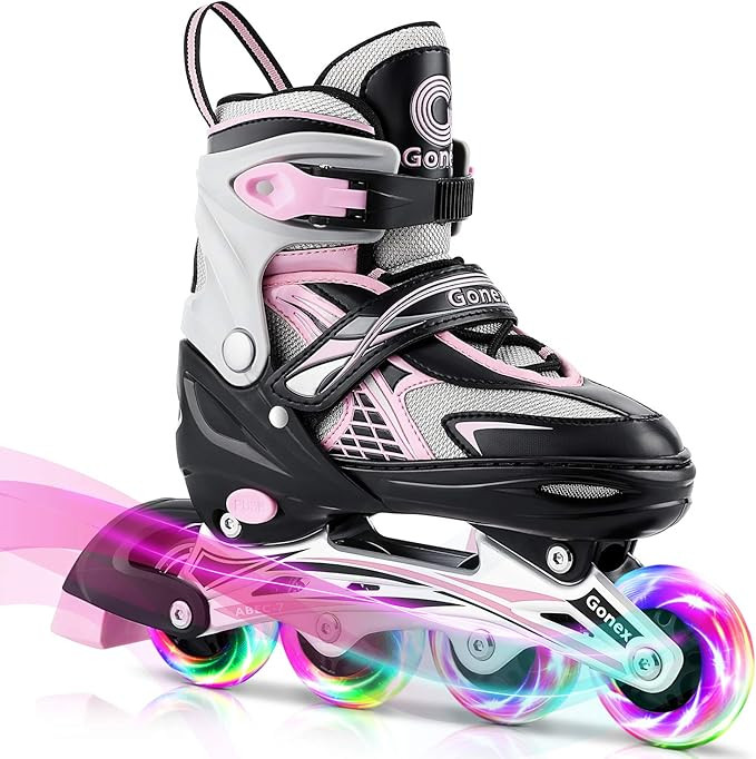 Gonex Inline Skates for Girls Boys Kids, Adjustable Skates Outdoor Blades Inline Roller Skates fo... | Amazon (US)