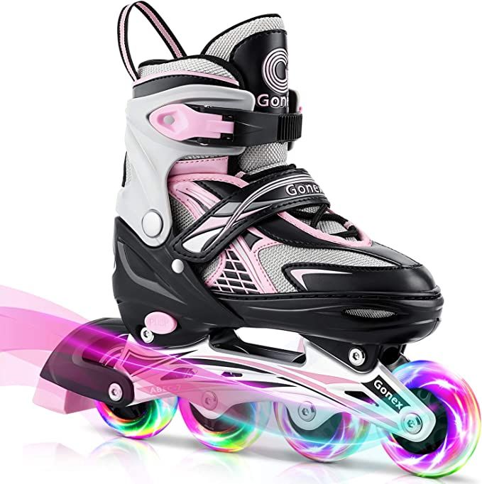 Gonex Inline Skates for Girls Boys Kids, Adjustable Skates Outdoor Blades Inline Roller Skates fo... | Amazon (US)