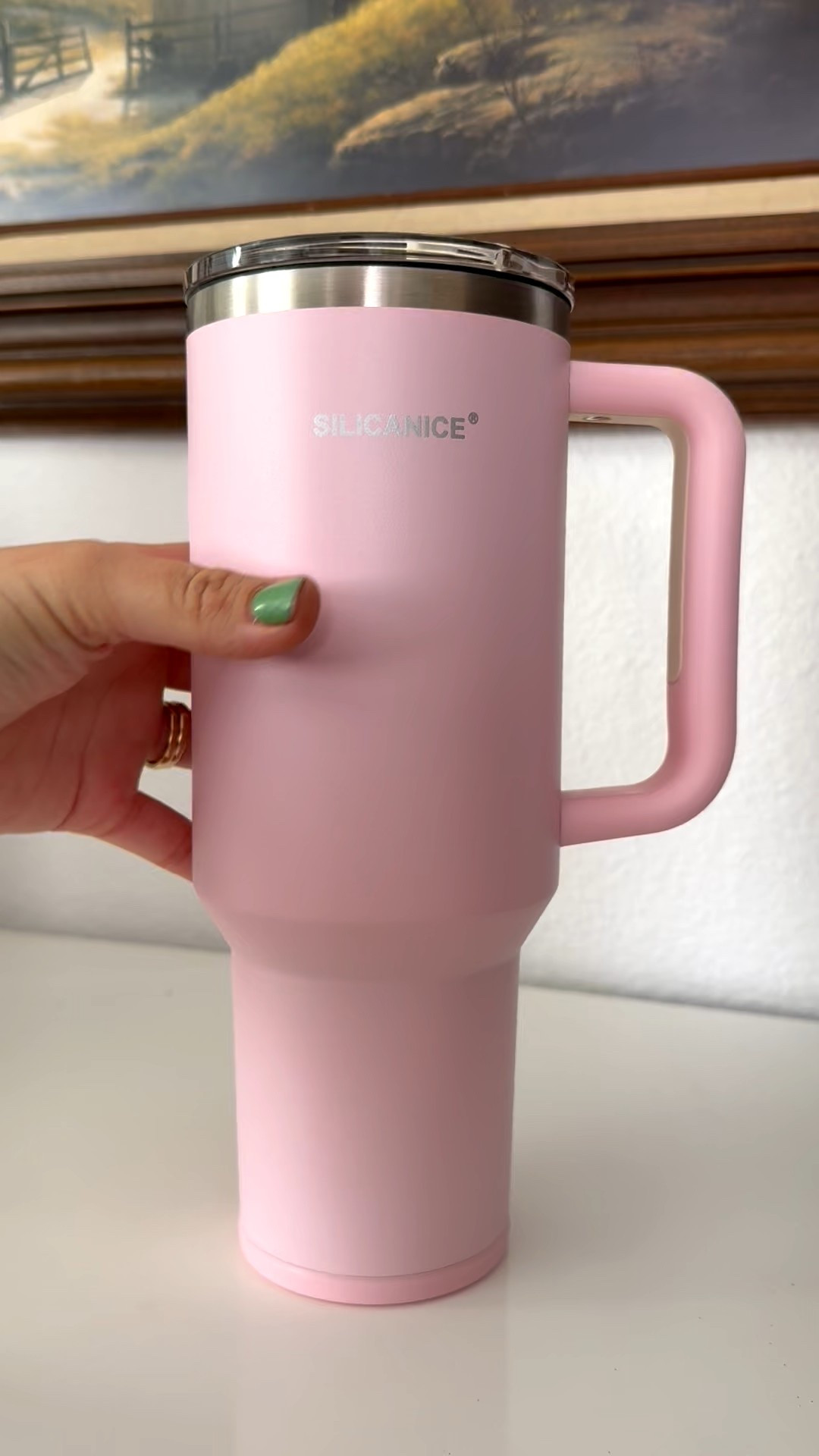 Love this tumbler very sturdy & stainless steel 🩷🩷super cute find . 

#LTKHome #LTKActive #LTKValentine