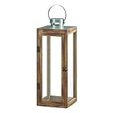 Gallery of Light 10018830 Large Metal TOP Square Wood Lantern, White | Amazon (US)